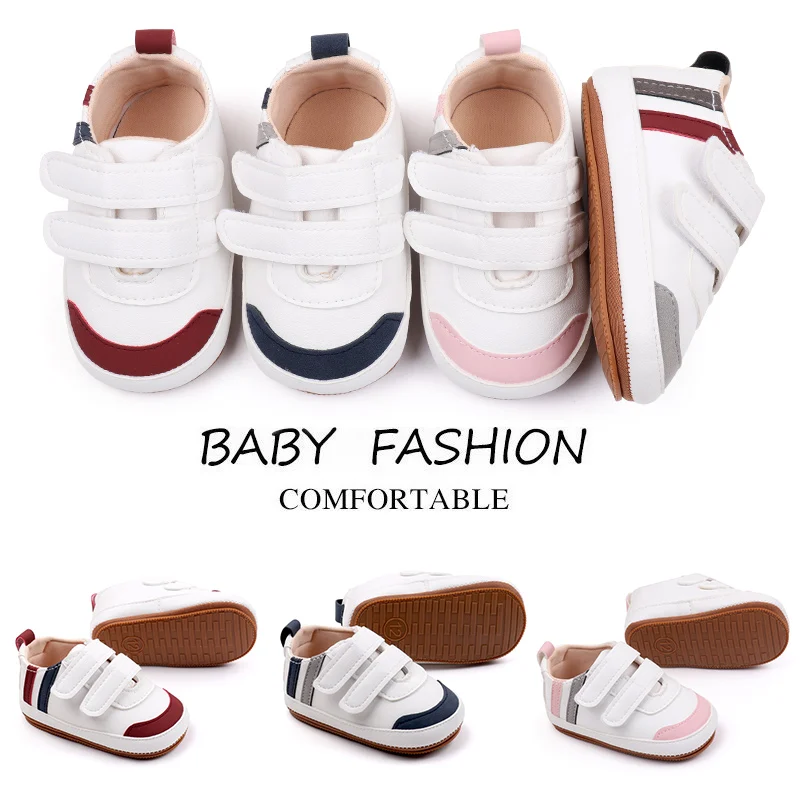 Baby Shoes Soft PU PVC High Quality Anti-slip Sole Newborn Toddler Prewalking Sneaker Spring and Autumn Style 2024 New  BXC3223 3