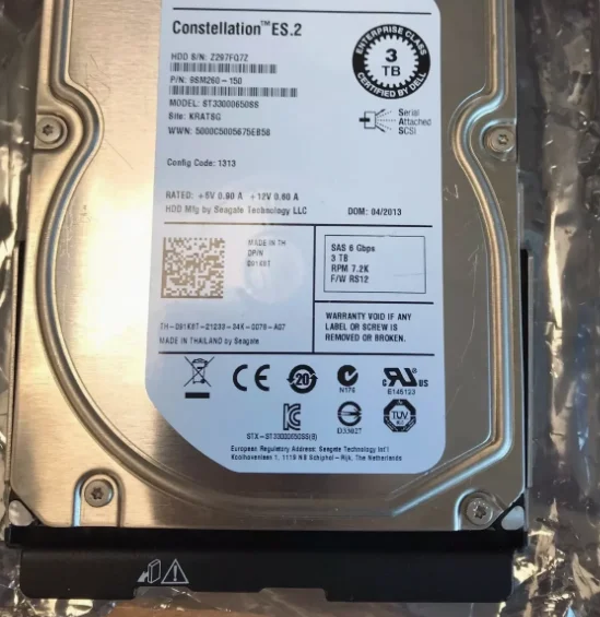 

Для жесткого диска ST33000650SS 091K8T 3T SAS 3,5 7,2 K 6G