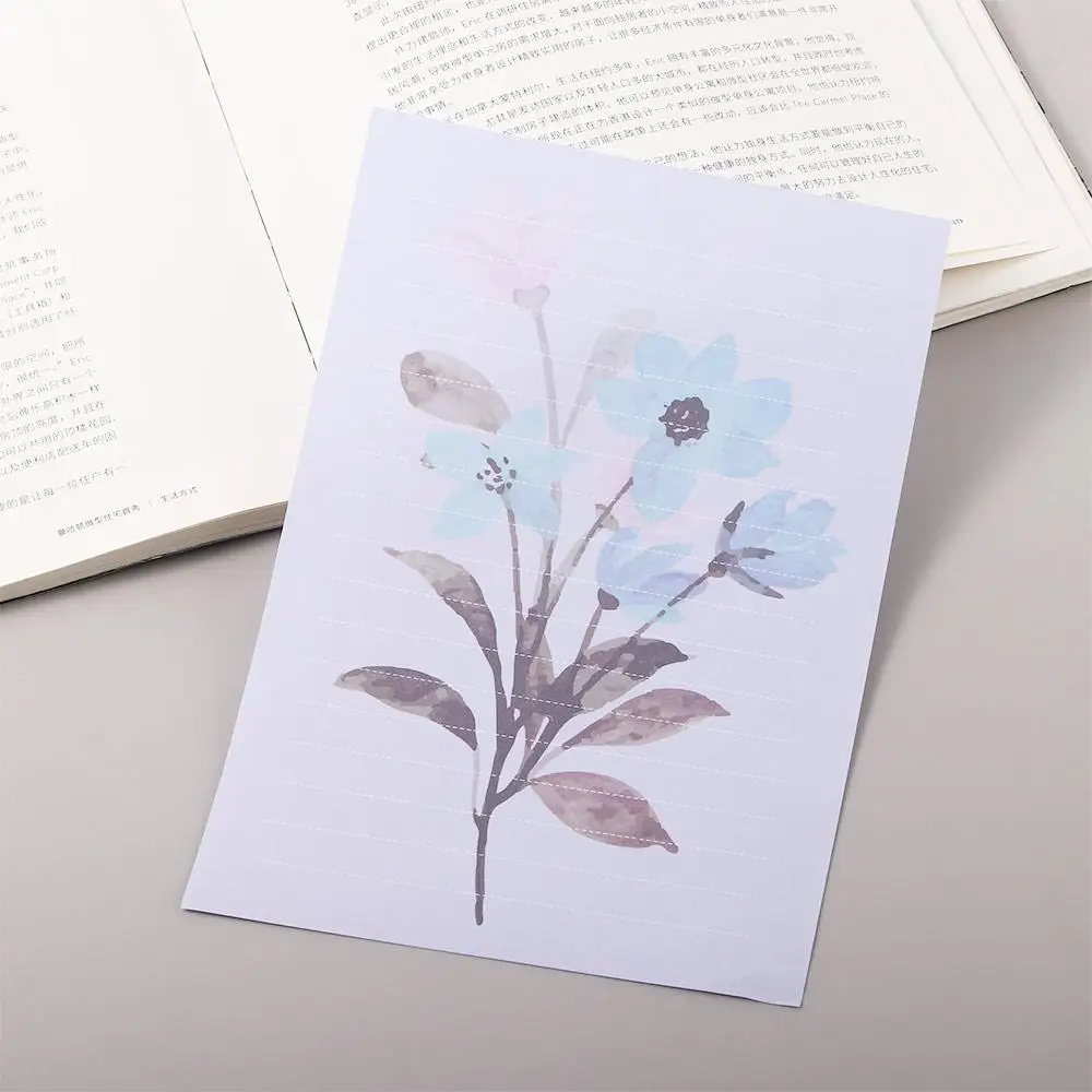 

School Supplies Valentine's Day Gift Invitation Wedding Letter Pad Flowers Envelope Letter Paper Greeting Card Writing Paper