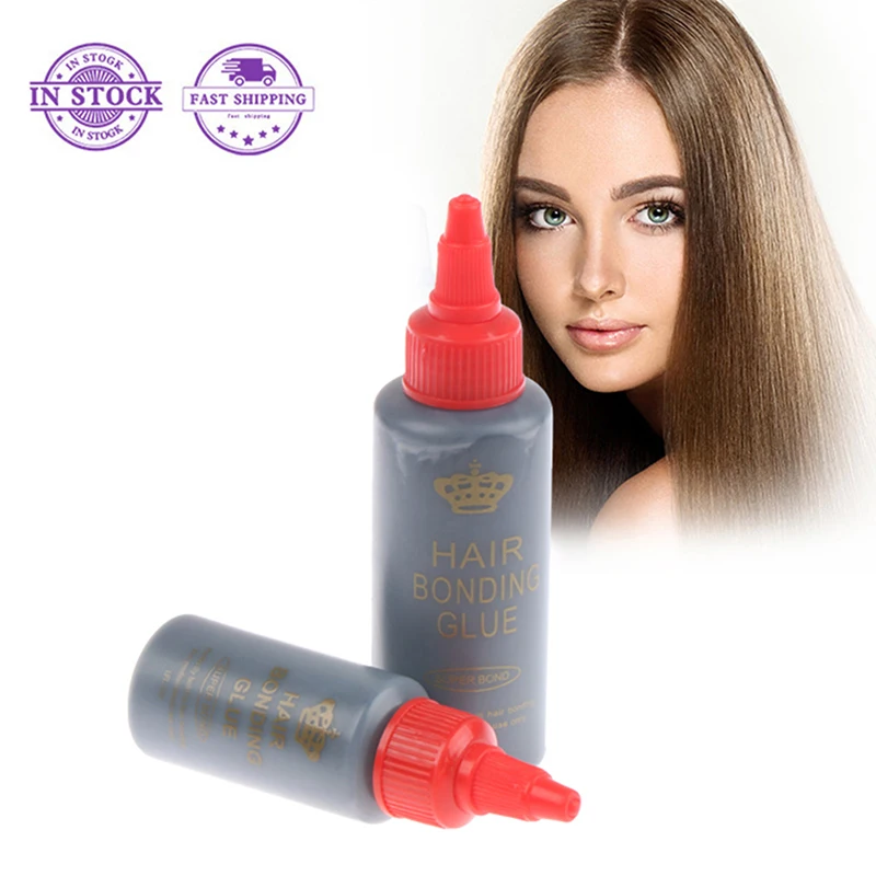 Professional 1oz/2oz Black Weft Hair Weaving Bond Hair Extension Bonding Glue hair extension tool