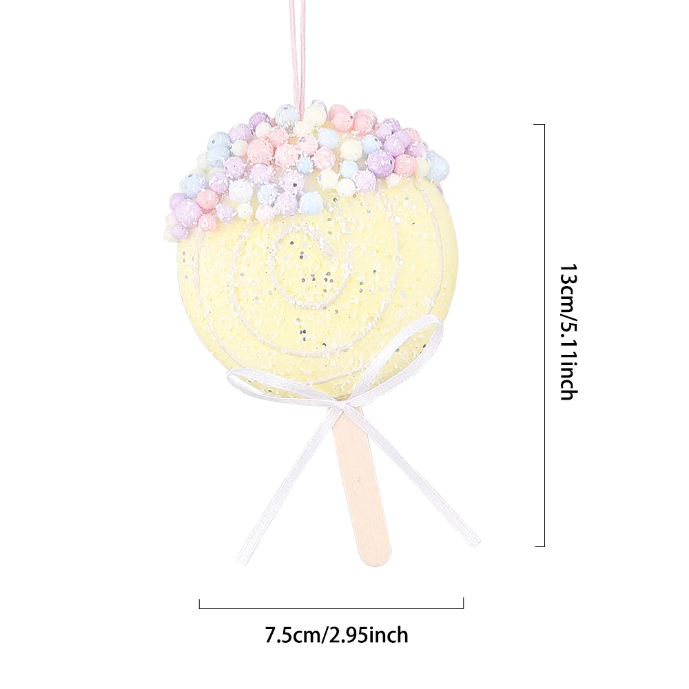 thumbnail image 1 of 1/3 piezas de cono de helado de macarrón navideño, piruleta, bola de árbol de Navidad, adorno colgante para el hogar, decoración de Año Nuevo, regalo de Navidad 2025, 1 of 5