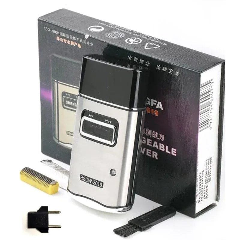 

RSCW-2019 Mini Pocket Travel Beard Trimmer Men's Face Electric Shaver Reciprocating Razor Cordless Rechargeable Shaving Machine