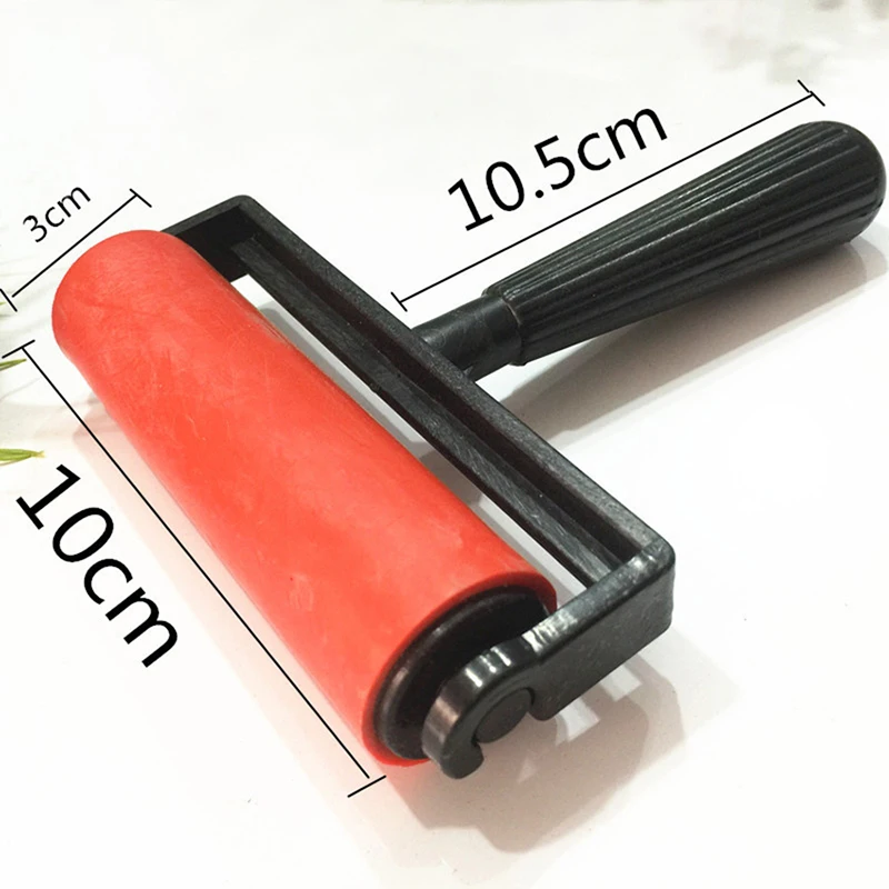 10cm Printmaking Rubber Roller Soft Brayer Craft Projects Ink and Stamping Tools Print Rollers Construction Hand Tool roller brayer rubber printmaking ink crafting tool stamping hard painting applicator brush printing soft rollers drawing brayers