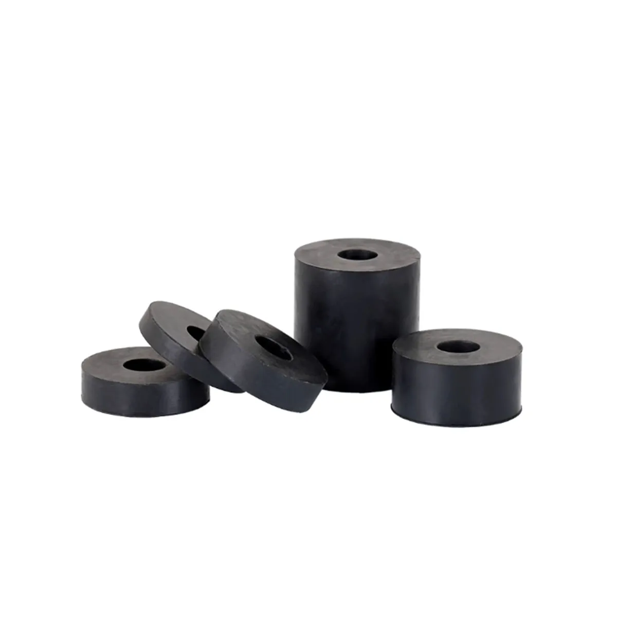 Sealing Gasket Silicone Rubber Pads Rubber Washers Rubber Grommet Rubber Sheet Rubber Grommet Kit Rubber End Cap Stainless Steel Washer M4M5M6M8M10 Circular Rubber Shock-Absorbing And Soundproof Gasket Air Conditioning External Unit Thickened Pad