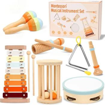 Instruments de musique pour bébé, jouets en bois, Instruments de Percussion Montessori