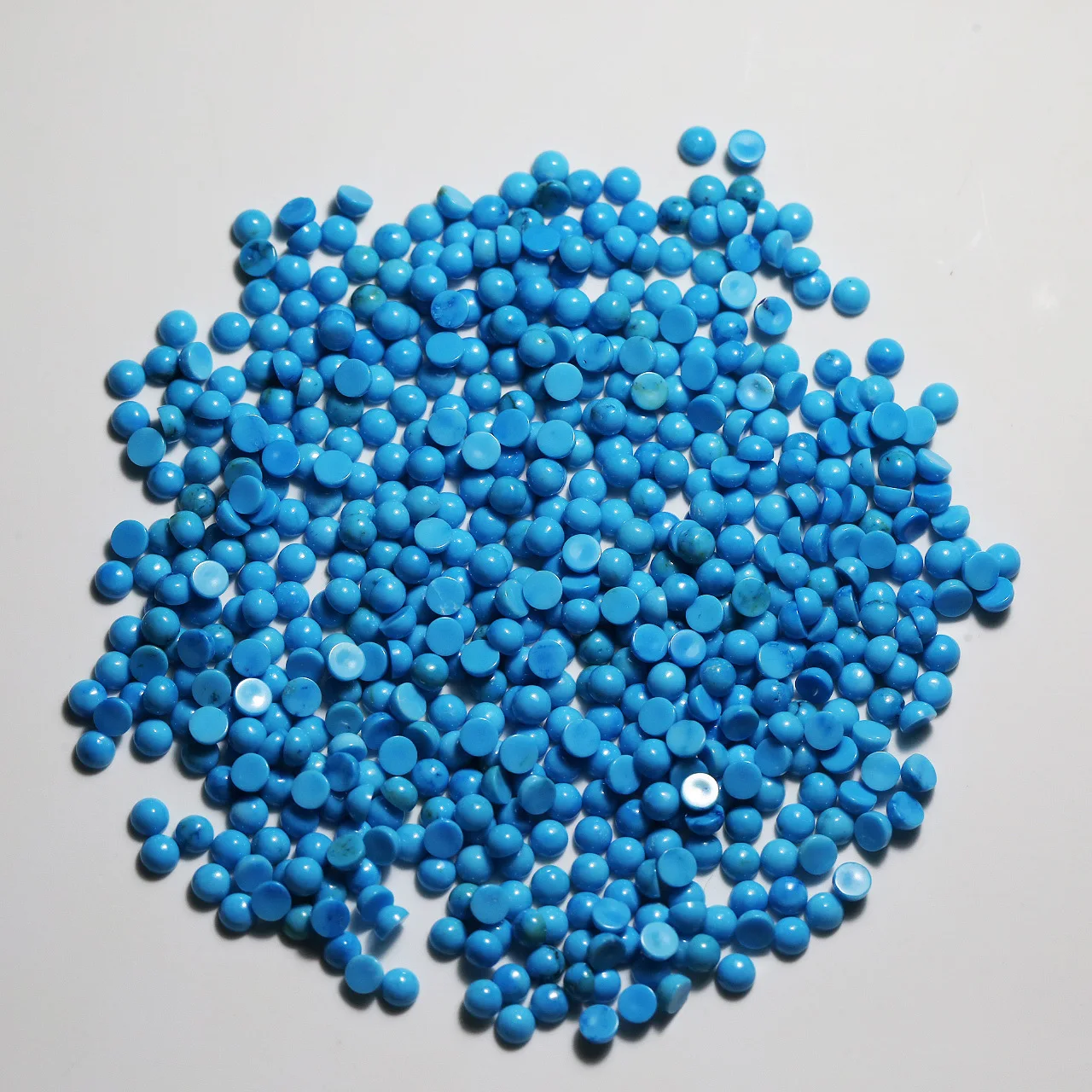 Natural Blue Turquoise (Arizona) Round Shape Cabochon Loose Gemstones in Assorted Sizes From 2mm for Jewellery Making