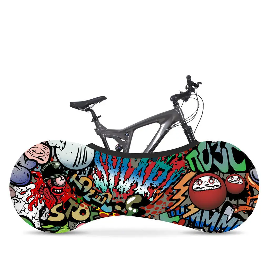 

Gorgeous Exaggerated Graffiti Dustproof High Elastic Tire Package Anti-dust Scratch-Proof Indoor Mountain Bicycle Wheel Cover