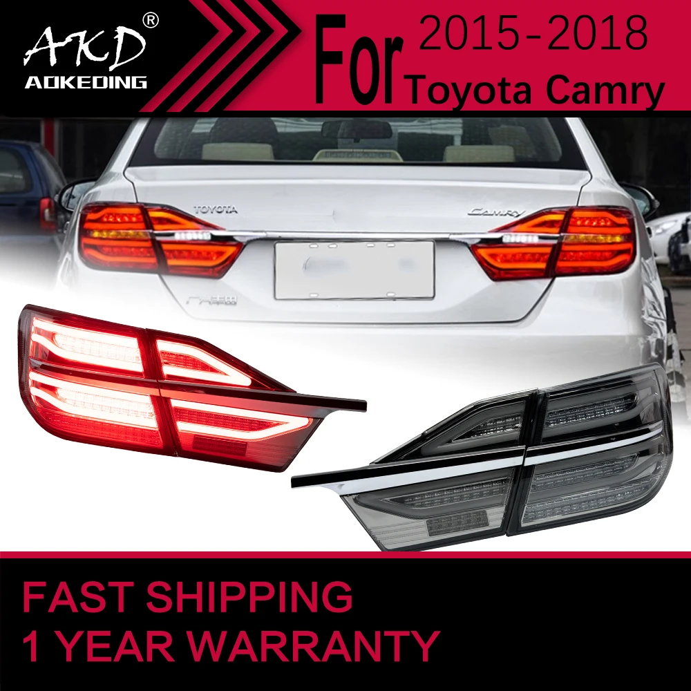 Car Lights for Toyota Camry v55 LED Tail Light 2015-2018 Camry Rear Stop Lamp Brake Signal DRL Reverse Automotive Accessories