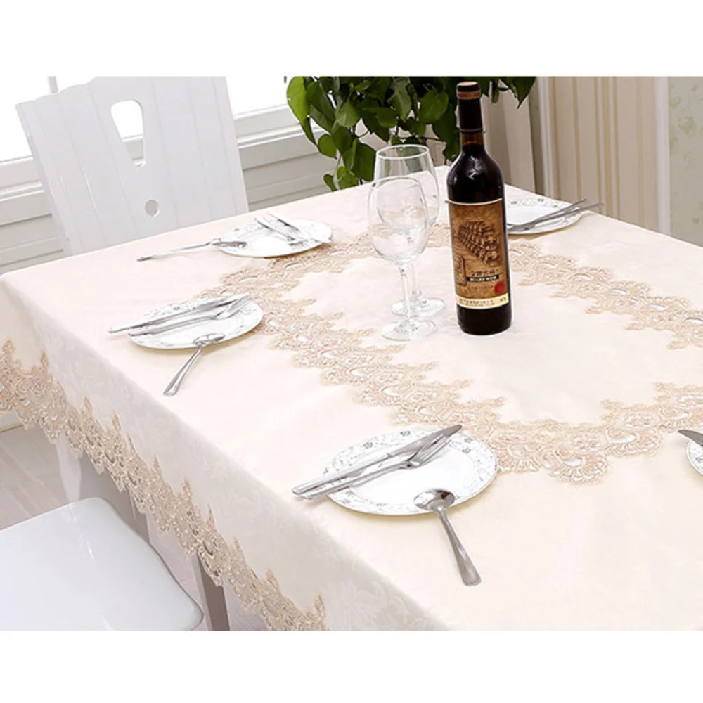 Tovaglia in pizzo di pizzo solubile in acqua, tovaglia da caffè, panno e rilascio di sabbia, soggiorno, tavolo da pranzo_voghion.com