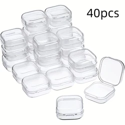 Compact Storage Solution: 40 Hinged - Lid Mini Containers for Organizing Small Items, Crafts, Jewelry, and Hardware (40pcs)