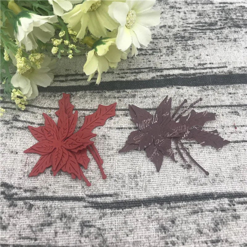 3D 공예 금속 절단 다이 컷 금형, 크리스마스 꽃 잎, 스크랩북 종이 공예 칼 금형, 블레이드 펀치 스텐실 다이