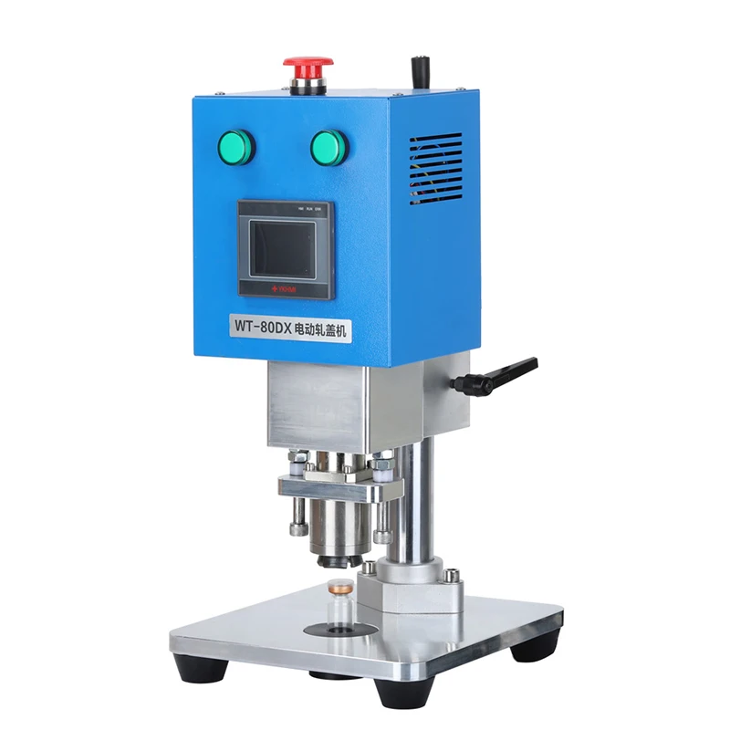 

LY Electric 80DX Pneumatic Capping Sealing Machine for Collar Ring Crimping Vial Top Pressing Glass Bottle Caliber 20/15/13MM