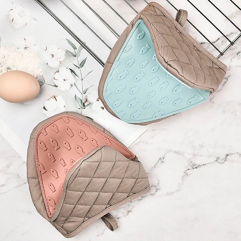 

Household Thickening Cotton Silicone 2pcs Gloves Insulation Mitts For Microwave Oven Baking Cooking Accessories Kitchen Gadgets