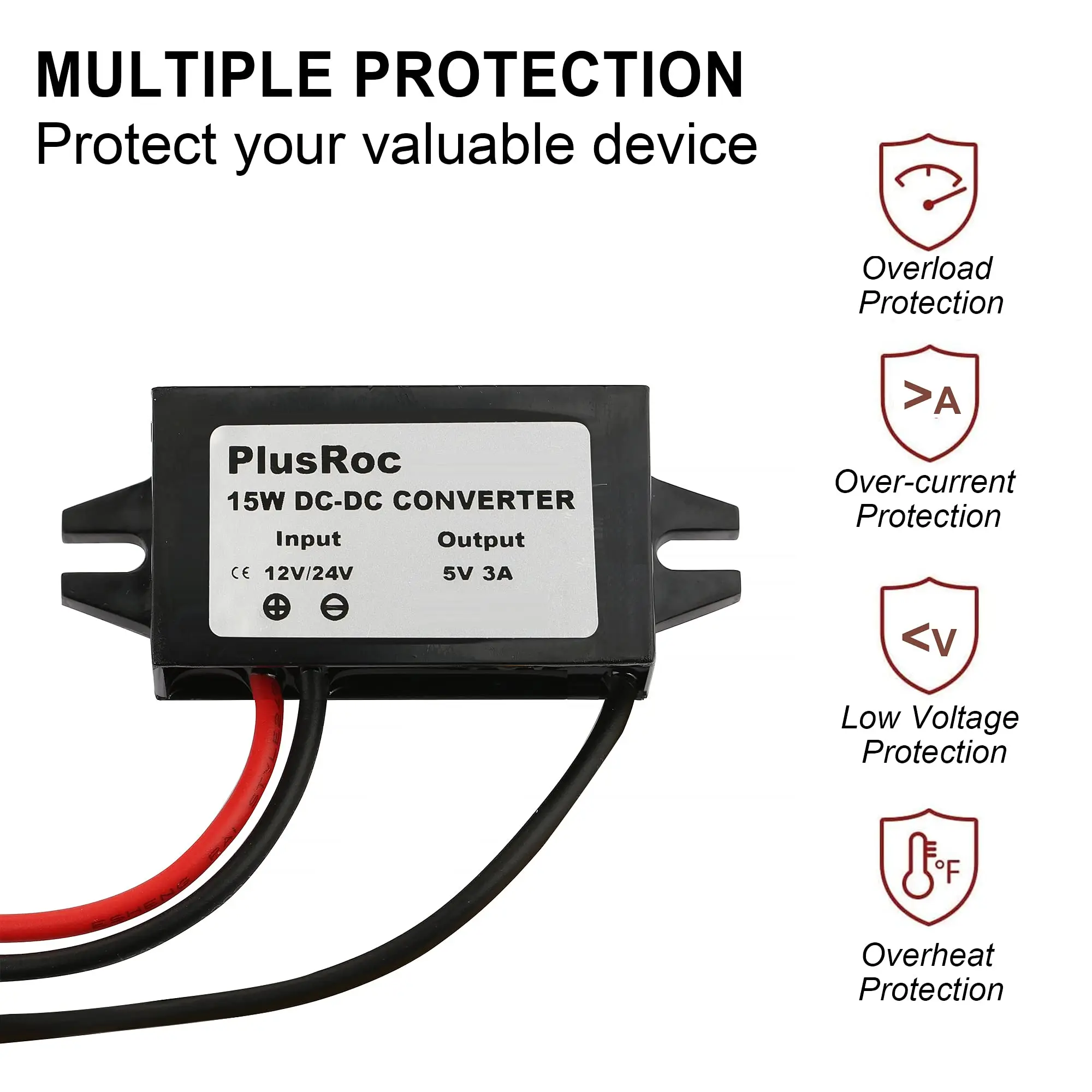 Waterproof Multi-Voltage to USB Power Converter Module