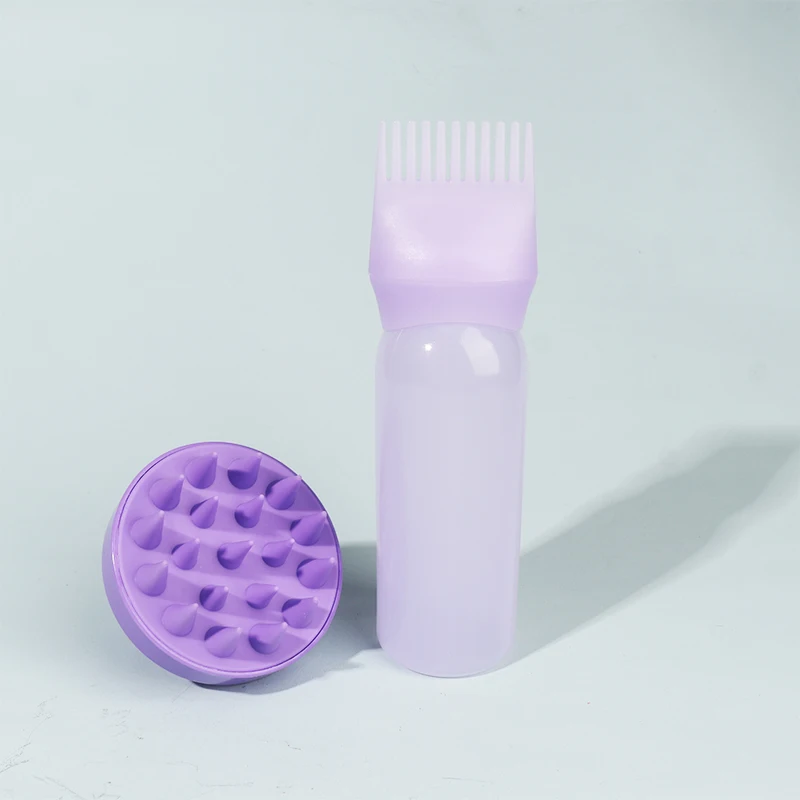 Scalp Massager Shampoo Brush and Root Comb Applicator Bottle  2 sets
