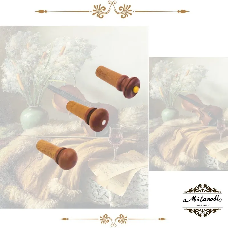 Violin Endpin Ebony/Rosewood/Jujube Wood Violin Tail Endpin Nail Musical Instrument Accessories 10Pcs
