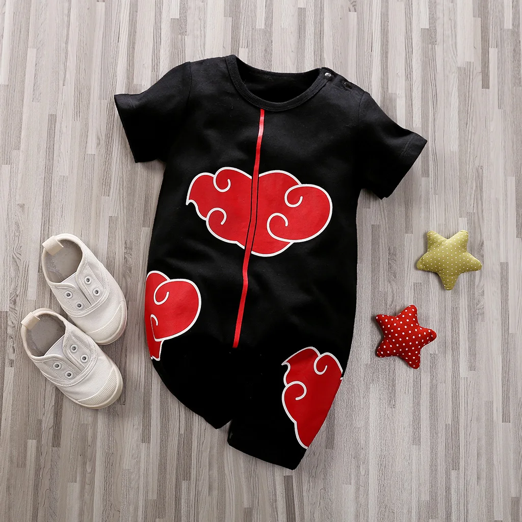 Creative Cartoon Cosplay Design, Summer 0-18M Boys Short-Sleeve Romper, 100% Cotton, Soft & Comfortable, Perfect for Parties 1