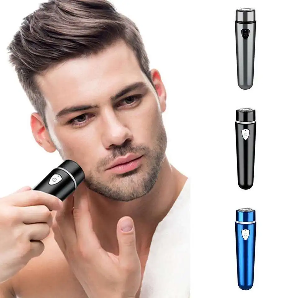 

Mini Electric Shaver for Men Long Lasting Portable Electric Razor Beard Knife USB Charging Men's Face Beard Shaver Body Razor