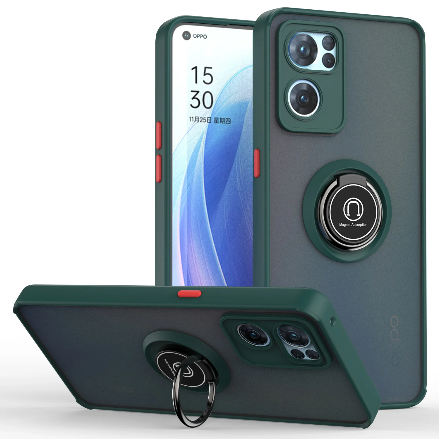 

Soft Case for Oppo Reno 7 Magnetic Car Finger Ring Holder Case Cover for Reno 7/Reno 7 5G/Reno 7z 5G/Reno 7 Pro/Reno 6 6 Pro