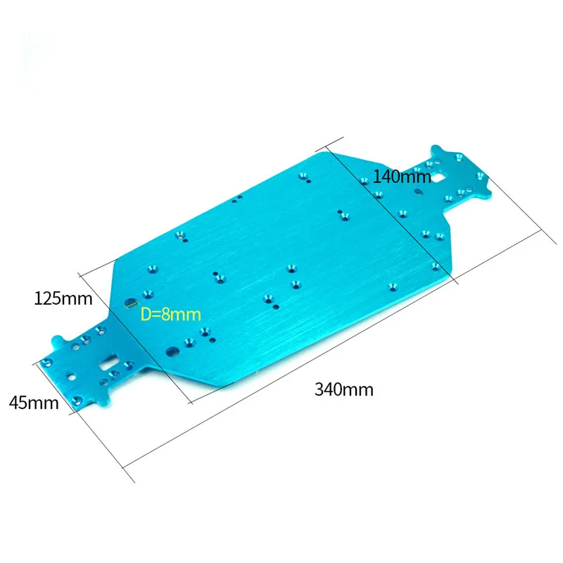 Châssis métallique HSP 1/10 pour voiture RC tout-terrain