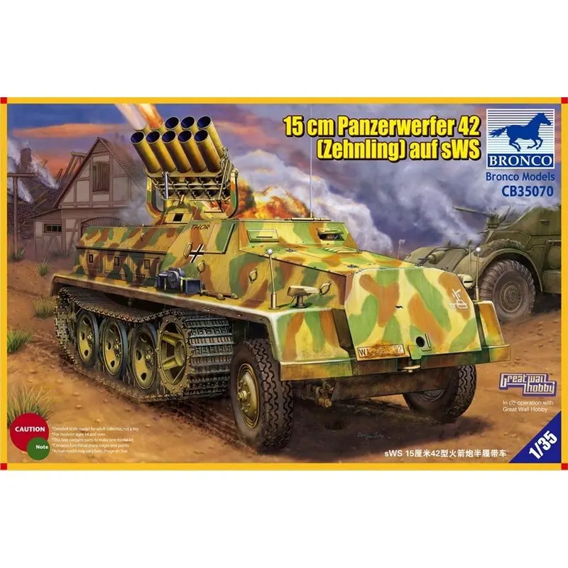 

BRONCO CB35070 1/35 15cm Panzerwerfer 42 (Zehnling) auf sWS - Scale Assemble Model Kit