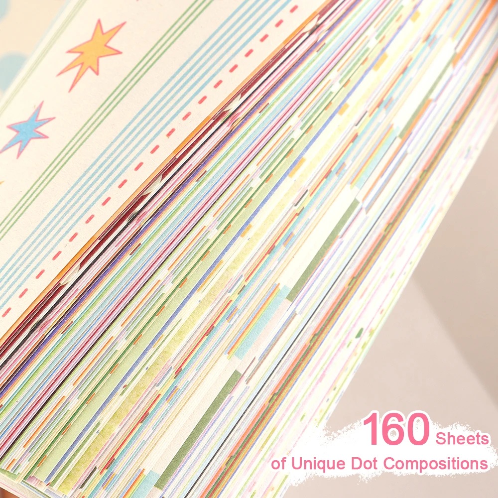 160 fogli di carta rosa per scrapbooking con motivo a griglia - immagine 5