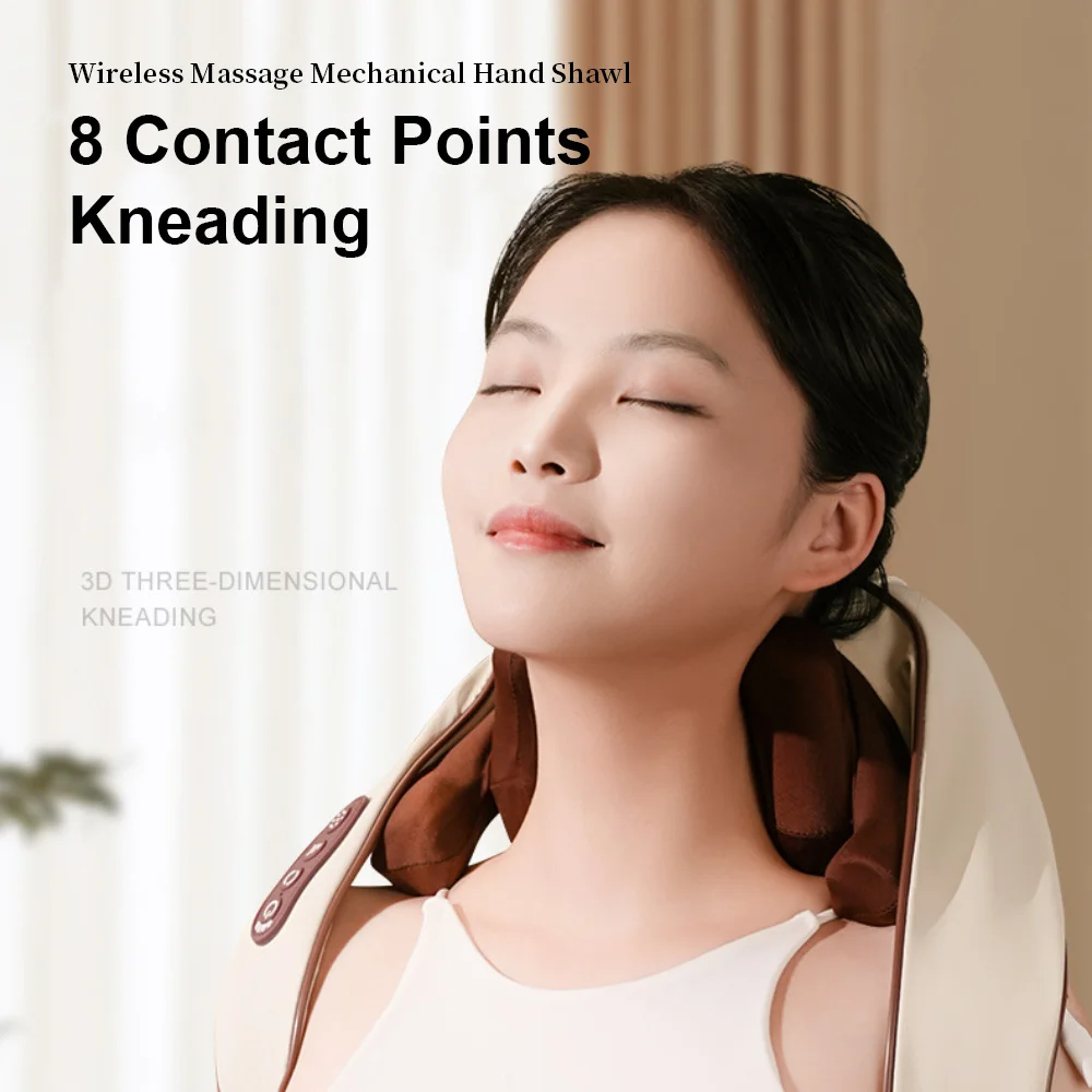 Neck Shoulder Massager Deep Tissue Shiatsu Back Massagers with Heatfor Pain Relief Electric Kneading Squeeze Muscles Massage