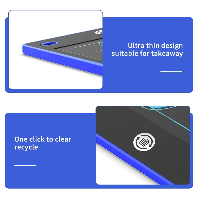 LCD Writing Tablet 8.8 Inch Kids Drawing Learning Games Portable Color Electronic Graphic Board Birthday Gift For Child