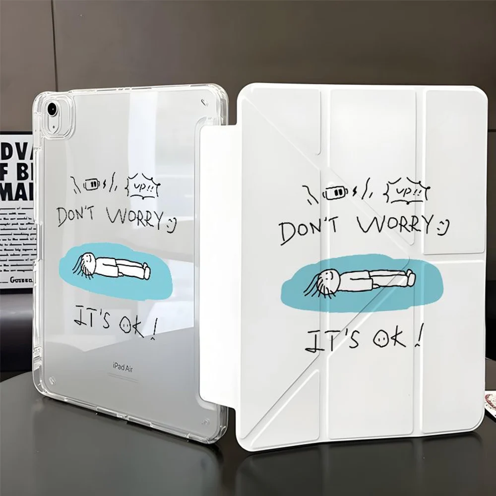 Cartoon iPad Case with Pencil Slot