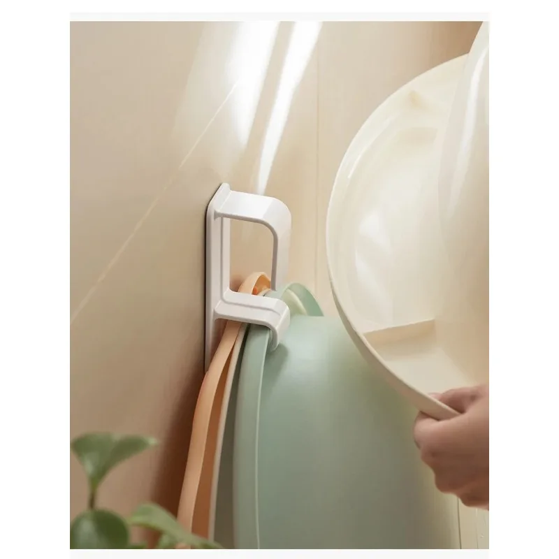 Description Picture 2 of itemBasin Hook Storage Rack No Punching Household Bathroom Storage Rack Wall-mounted Bathroom Basin Bidet Rack Exquisite Storage