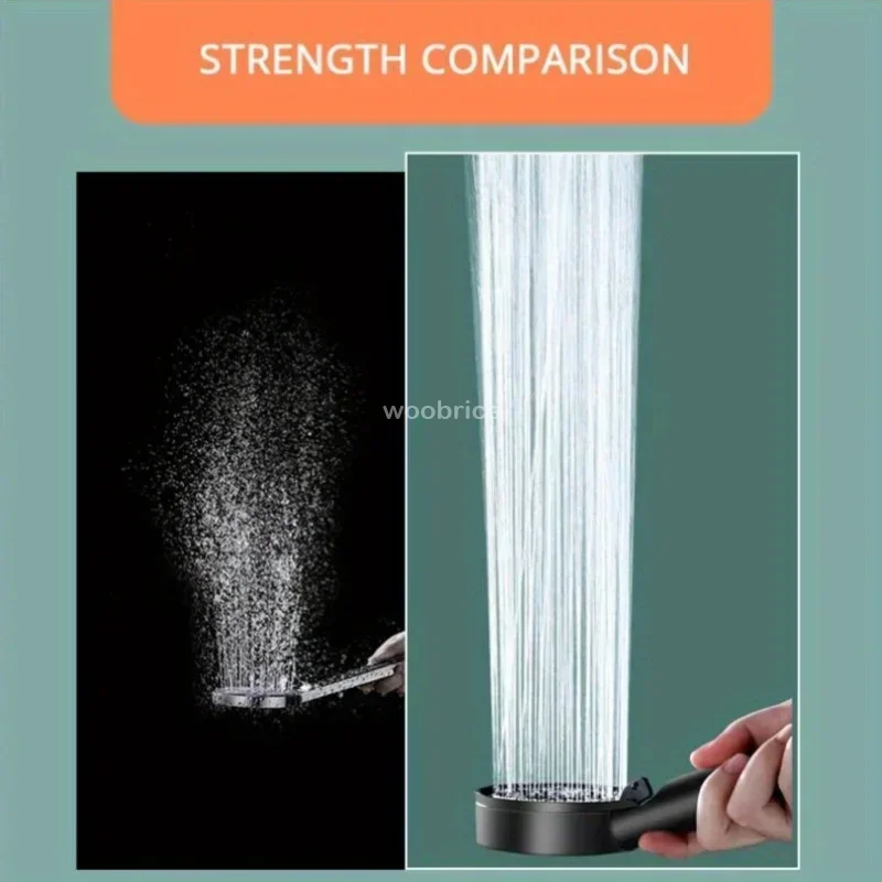5 Modes Pressure Boost Shower Head Multifunction Adjustable Large Water Shower Nozzle Massage Bathroom Accessory Rain ShowerHead 4