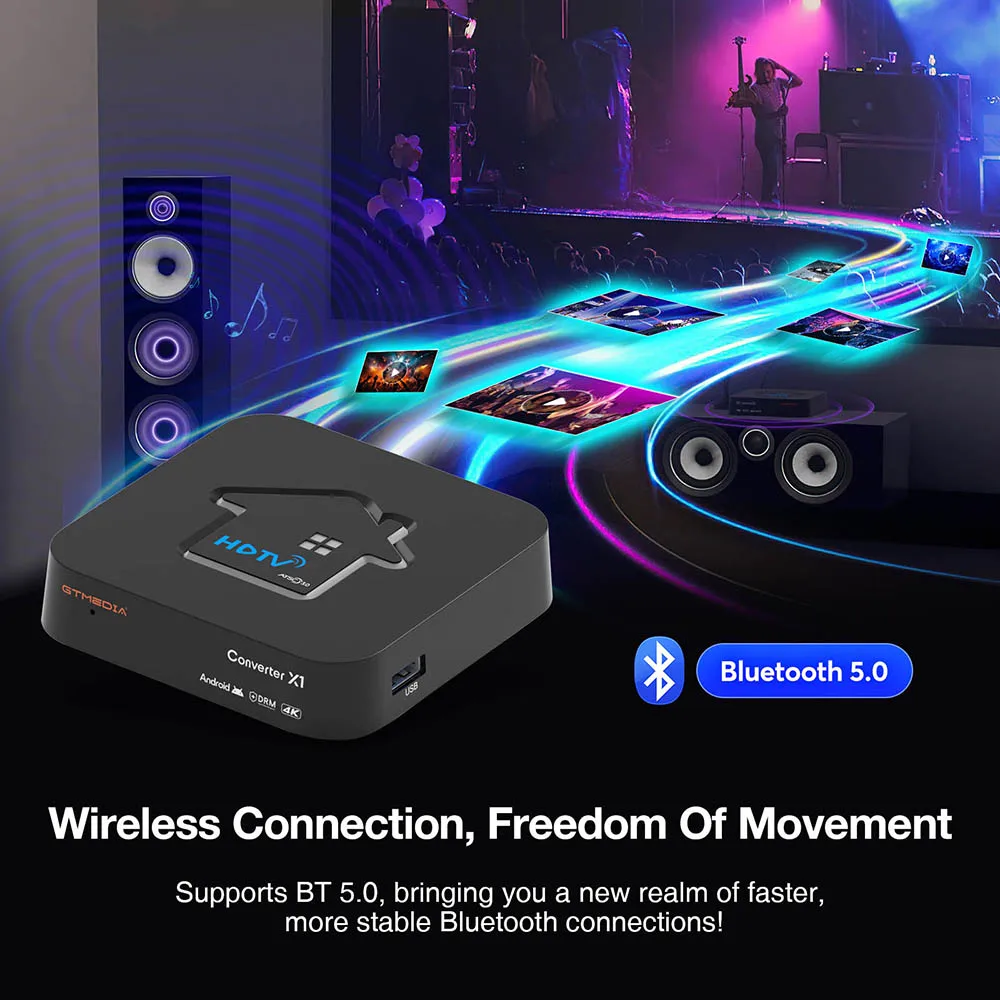 Smart TV Box TV Box GTMEDIA HDTV Converter X1 ATSC3.0 4K HDR Android 11 TV BOX ATSC Smart Decoder DVR Recording Free Suitable for the US
