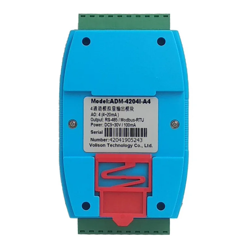 Módulo MODBUS RTU ADM-4204I-C Signal DA, saída analógica de 4 canais, 485 para analógico, 4-20mA