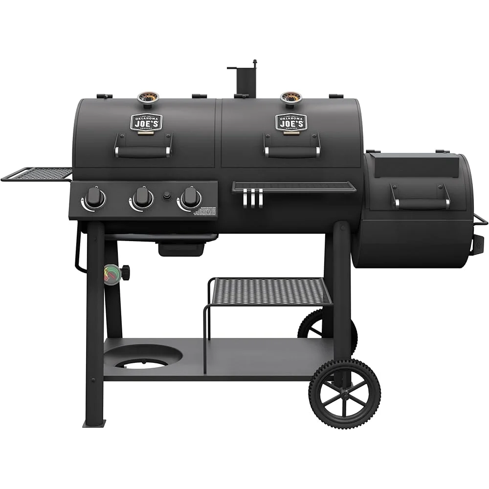 Canyon Deluxe Charcoal Propane Gas Combo Smoker Grill 2