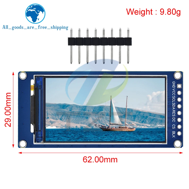 TZT IPS Ǯ ޱ TFT ÷ ũ, LCD ũ, ÷ ÷ , SPI  Ʈ, ȭ 170x320, ST7789, 1.9 ġ