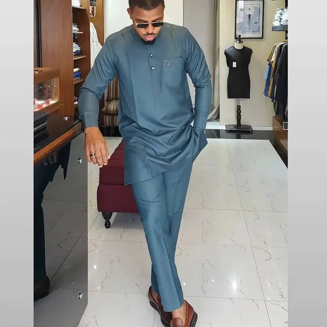 Jide Long Sleeve Kaftan Outfit - Image 5