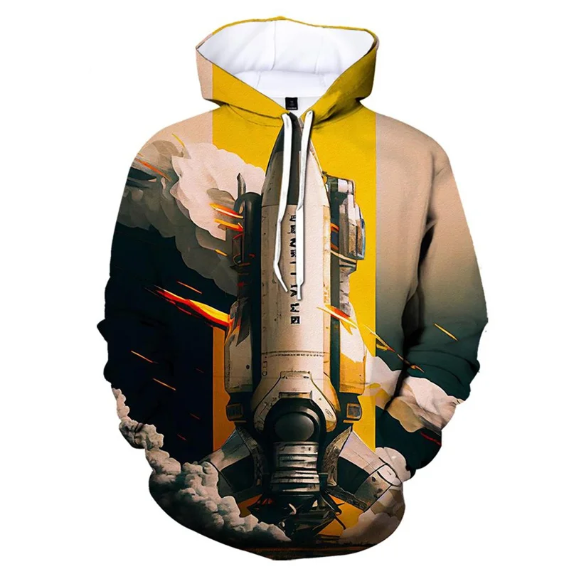 thumbnail image 1 of Sudadera con capucha con estampado 3D de transbordador espacial para hombre y mujer, sudadera con gráficos de cohetes, jersey de manga larga, sudaderas con capucha para primavera y otoño para niños, 1 of 5