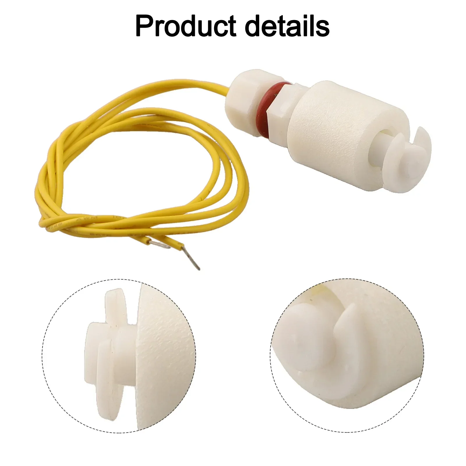 PP Float Switch M8 46mm Fish Tank Vertical Water Level Sensor Normally Closed Low Pressure Float Switch 2pcs