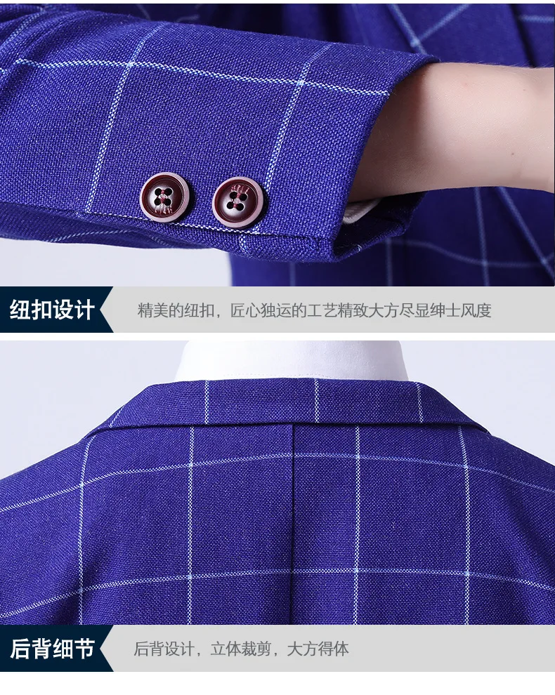 Boys Suits Children's 1Year Birthday Suit Flower Boys Wedding School Prom Photography Dress Costume Infant Kids Blazer Vest Pants Outfits