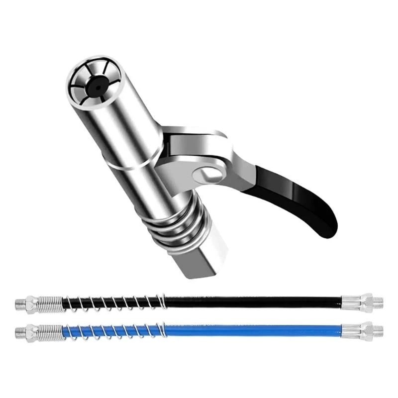 A2BF Heavy Duty Grease Guns Coupling and 30cm Hoses with Enhances Sealing Performances for Automotive & Machinery Maintenance