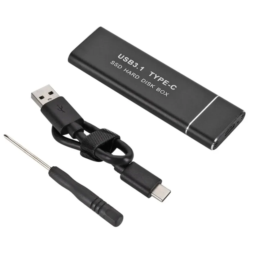 USB 3.1 Type-C to M.2 NGFF SSD External Enclosure Case 6Gbps For m2 SATA SSD 2260/2280 hard drive enclosure