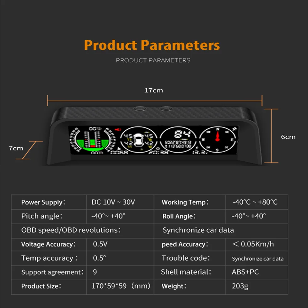   GPS TPMS HUD Ʈ ӵ  跮 , ڵ  ÷, X91, 3 in 1, DC 10V-30V, 70x59x59mm, 1 