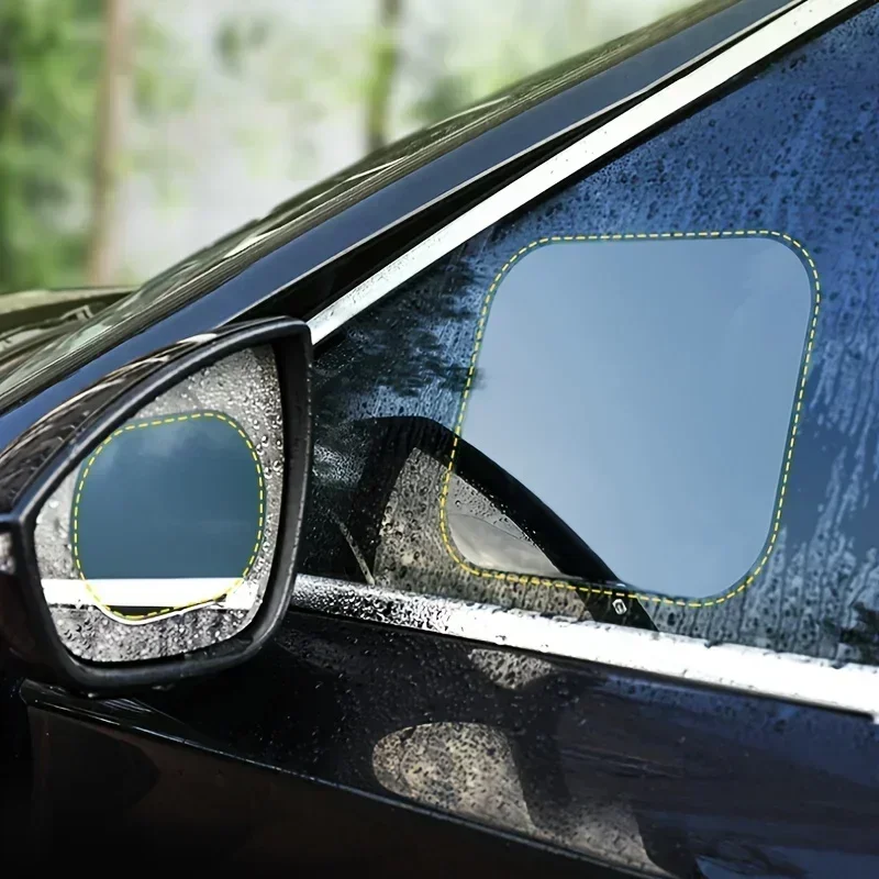 Car Rearview Mirror Protective Film Anti Fog Membrane Anti-Glare Waterproof Rainproof Car Sticker Clear Film