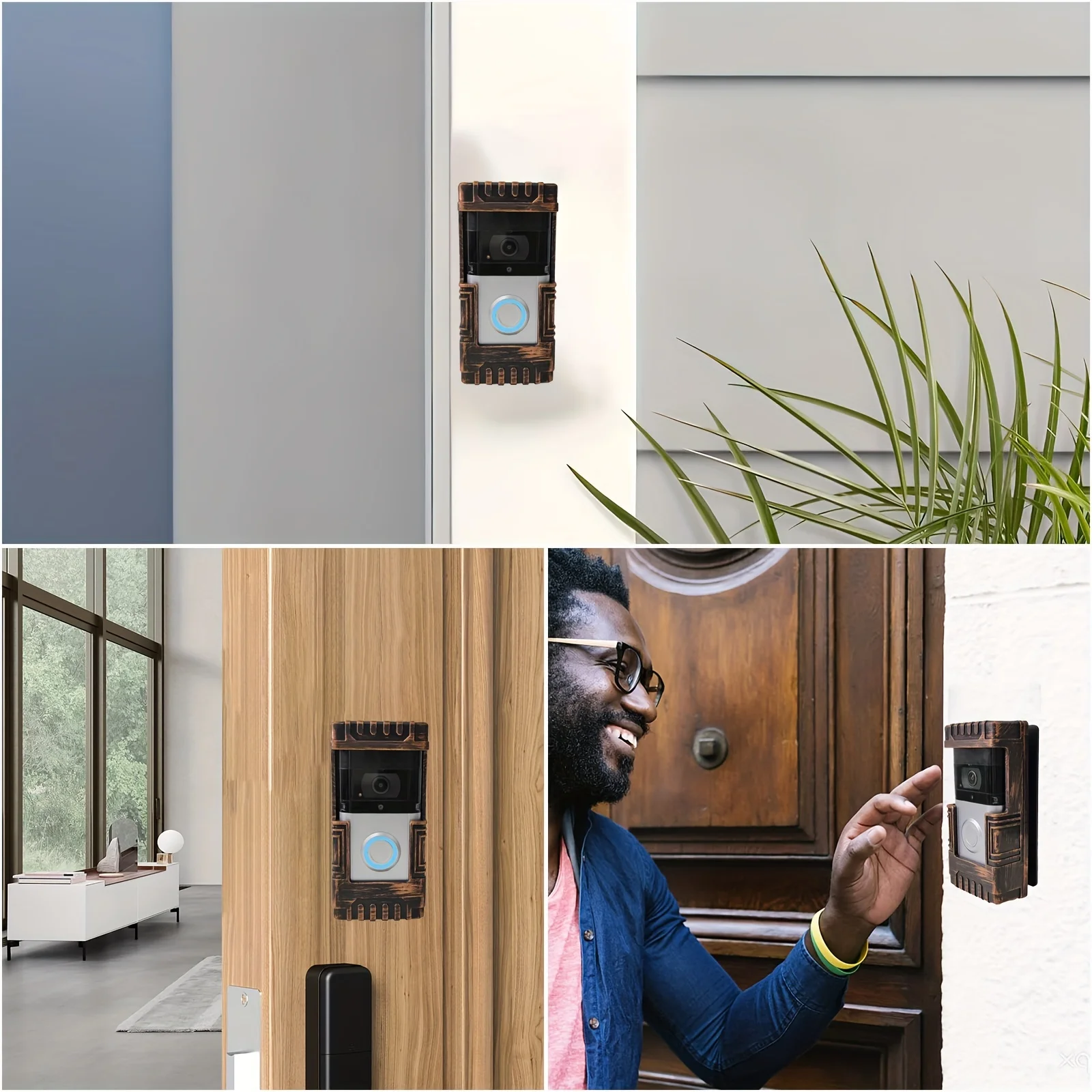 Suitable For Ring Video Doorbell visual doorbell bracket angle adjustable doorbell protective case anti-theft bracket