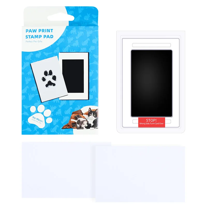 Fur Gift Paw Print Stamp Pad, 100% Pet Safe Kit, No-Mess Ink Pad, Imprint Cards, Pet Memorial Keepsake, Dogs, Cats, Small Pets, Pet Owner, Pet