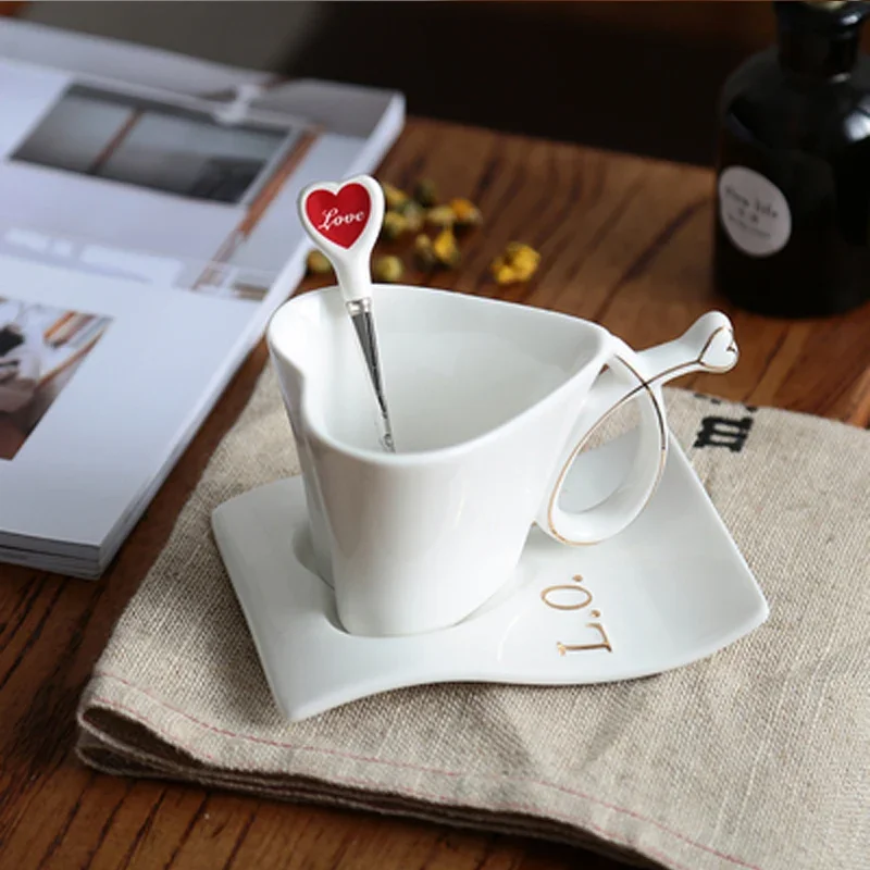 Koythin Tazza Da Caffè In Ceramica, Dipinta A Mano, Irregolare Per