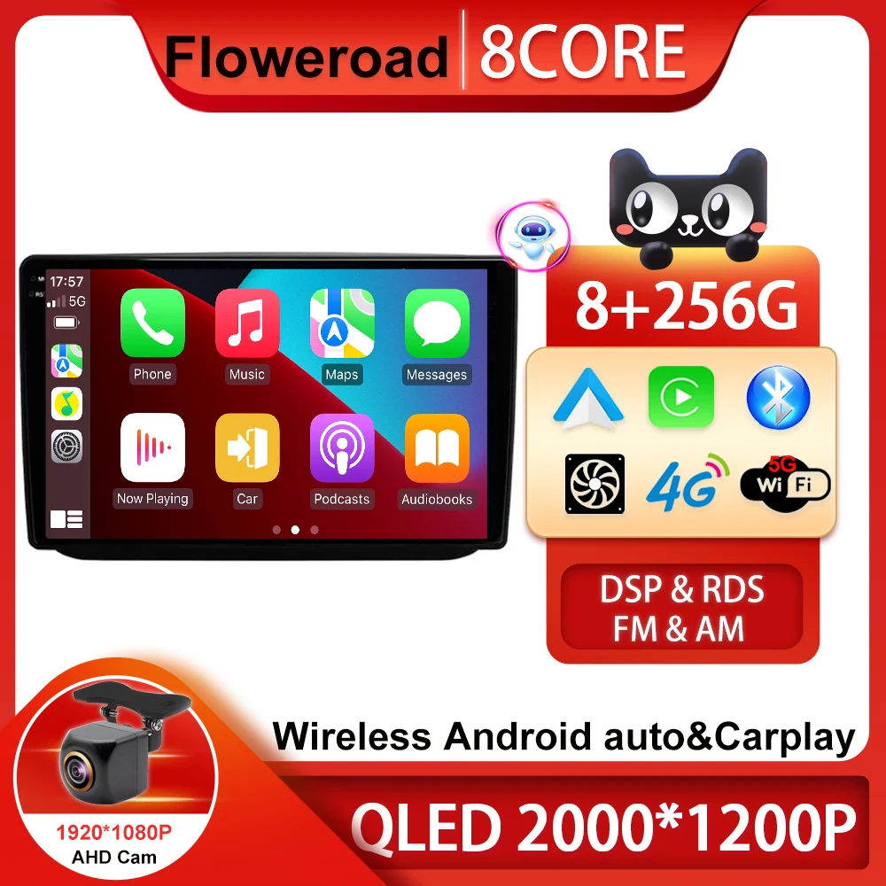 

Автомобильный видеоплеер Android 13 для Skoda Fabia 2 2008 2009 2010 2011 2012 2013 GPS навигация автомобильная стерео Автомагнитола мультимедиа 2Din