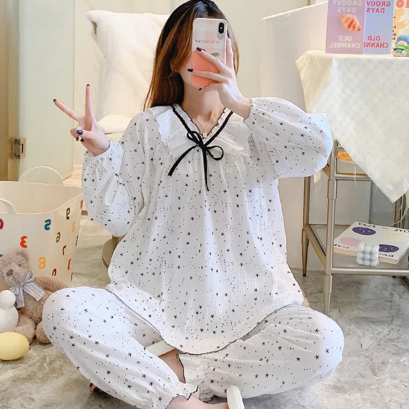 V- Neck Cotton Maternity Nursing Sleepwear Summer Thin Loose Breastfeeding Pajamas Suits Pregnancy Homewear Lounge Sleep Wear