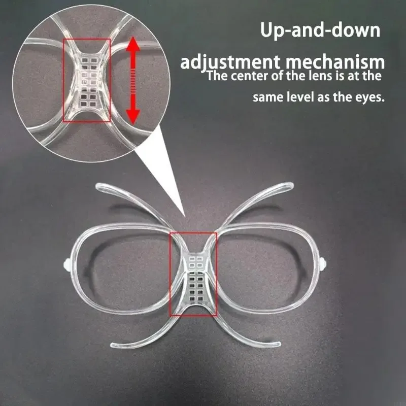 Butterfly Myopia Frame Ski Goggle Insert - PC Adjustable Prescription Lens Adapter Detachable Nearsighted Inner Frame Skiing