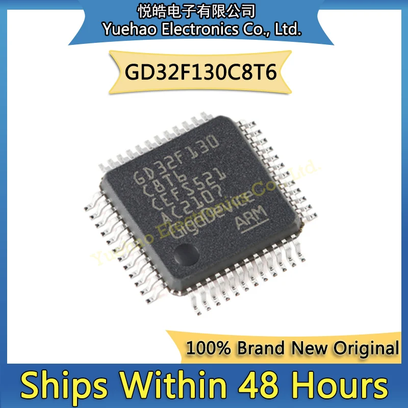 

5pcs GD32F130C8T6 GD GD32 GD32F130 GD32F130C GD32F130C8 GD32F QFP-48 IC Chip